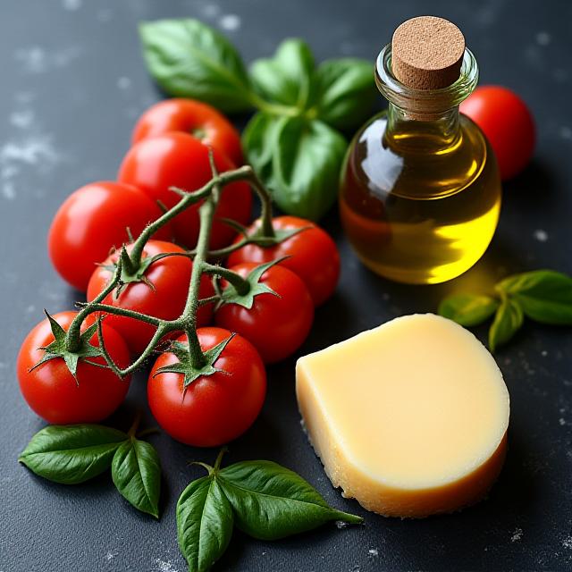 Selezione di ingredienti freschi italiani di alta qualità